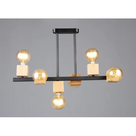 6428/6 BK+WOOD (2) Люстра (RL) 