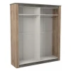 Шкаф 4-х дверный Денвер веллингтон, зеркальный 