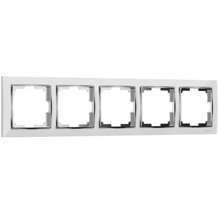 Рамка на 5 постов Werkel Snabb белый/хром W0051901 4690389160943