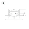 Шинопровод встраиваемый Arlight LGD-2TR-Track-F-2000-WH-M 038671