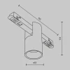 Трековый светодиодный светильник Maytoni Technical Magnetic Exility Alfa TR122-2-7W3K-W