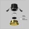 Встраиваемый светодиодный светильник Maytoni Round DL058-7W4K-BS