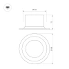 Встраиваемый светодиодный светильник Arlight MS-Drop-Built-R158-30W Day4000 040342