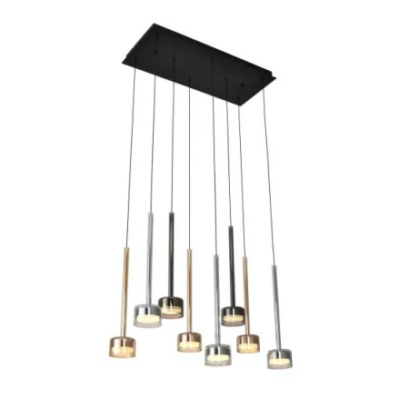 Люстра подвесная Alfa Light F3924-81 black+gol d+chrom e 40 70*30*H1 50
