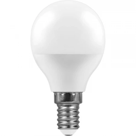 Лампа светодиодная Feron E14 11W 6400K Шар Матовая LB-750 25948