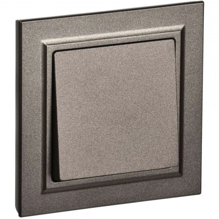 BRITE Выключатель 1-клавишный 10А в сборе ВСР10-1-0-БрТБ темная бронза IEK BR-V10-0-10-K45-F