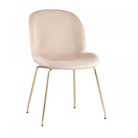Кухонный стул Stool Group Турин бархат бежевый золотые ножки 8329 VELVET BEIGE
