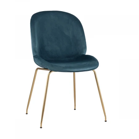 Кухонный стул Stool Group Турин бархат маренго золотые ножки 8329 VELVET BLUE