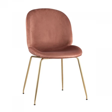 Кухонный стул Stool Group Турин бархат пудровый золотые ножки 8329 VELVET DARK PINK
