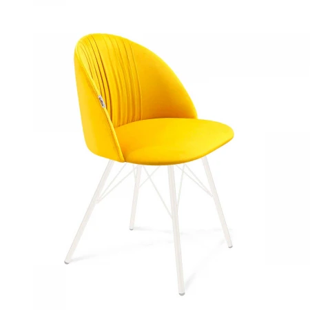 Стул Sheffilton SHT-ST35-1/S37 имперский жёлтый/белый 9890148502