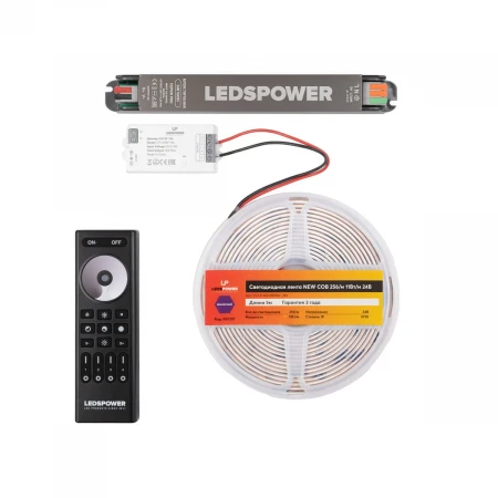 Светодиодная лента LEDS POWER NEW COB 256/м (11Вт/м) 24В фиолетовая 007397