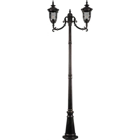 Светильник садово-парковый Feron PL5008 столб круглый 60W 230V E27, темно-коричневое золото