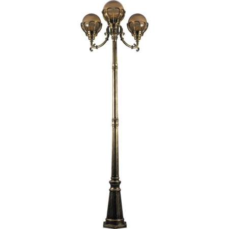 Светильник садово-парковый Feron PL5049 столб 3*60W E27 230V, черное золото