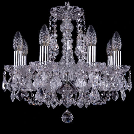 Хрустальная люстра Bohemia Ivele Crystal 1406/8/141/Ni/Leafs