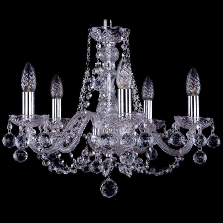 Хрустальная люстра Bohemia Ivele Crystal 1406/5/160/Ni/Balls